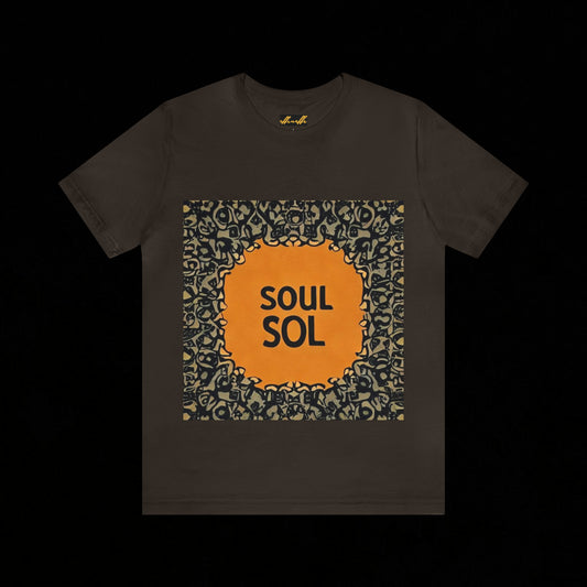 Unisex Jersey T. Commemoration of first DJ mix titled “Soul Sol”. Get your soul back !